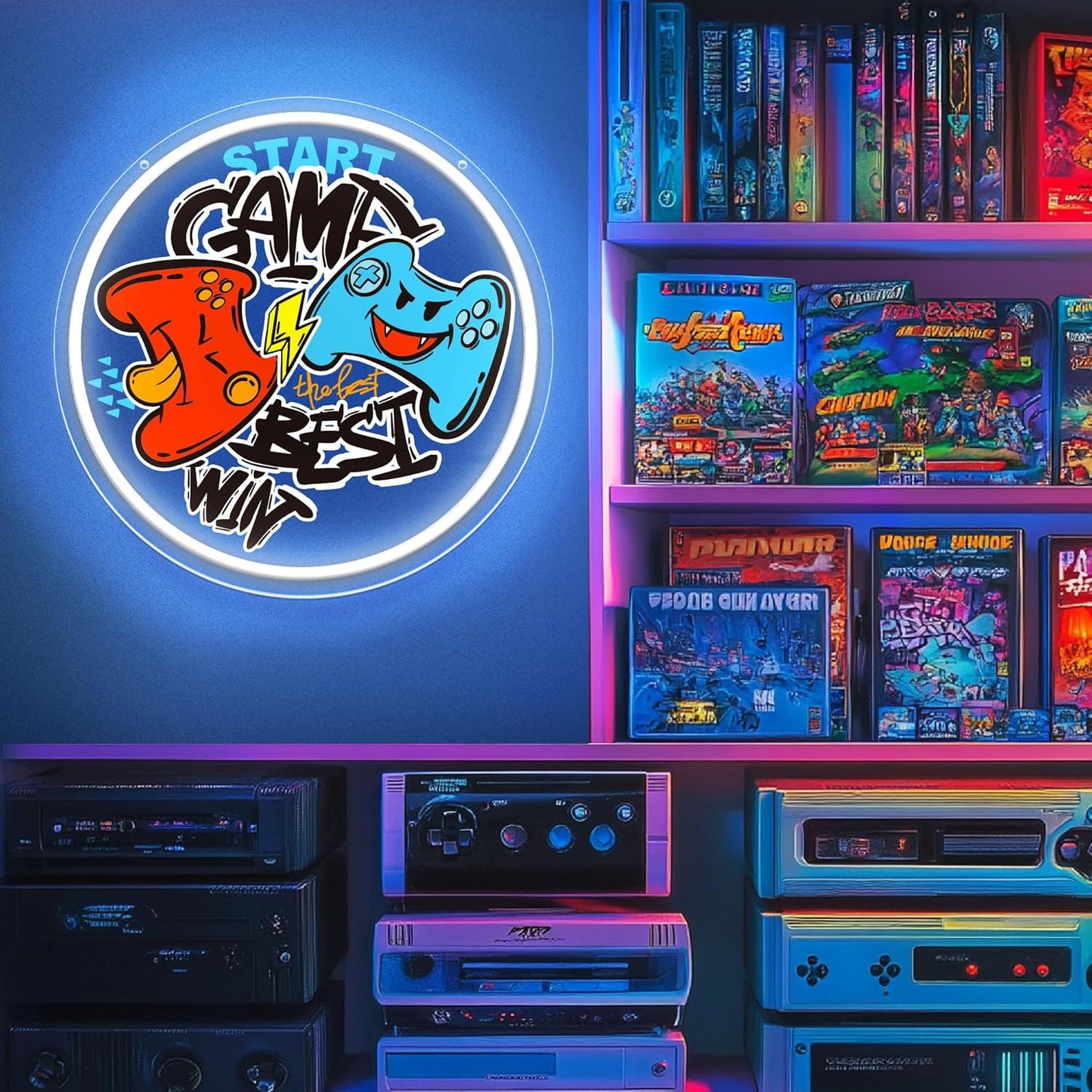 🎮 Gamer Neon Sign – LED Wall Light for Game Rooms, Boys’ Rooms, Man Caves & Battlestations | USB-Powered Gamepad Light with Adjustable Brightness – Epic Gamer Decor & Gift for Gamers