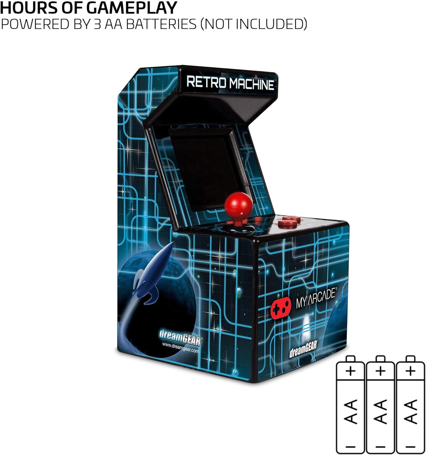 🕹️My Arcade Retro Mini Gaming Machine – 200 Built-In Classic Games | Miniature Arcade Cabinet with Joystick, Color Display, & Speaker – Battery Powered Portable Fun