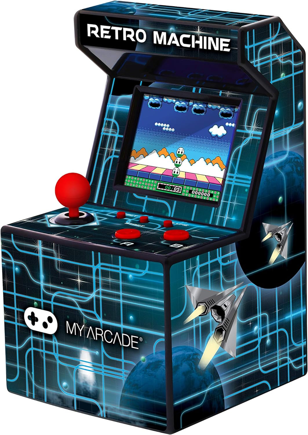 🕹️My Arcade Retro Mini Gaming Machine – 200 Built-In Classic Games | Miniature Arcade Cabinet with Joystick, Color Display, & Speaker – Battery Powered Portable Fun