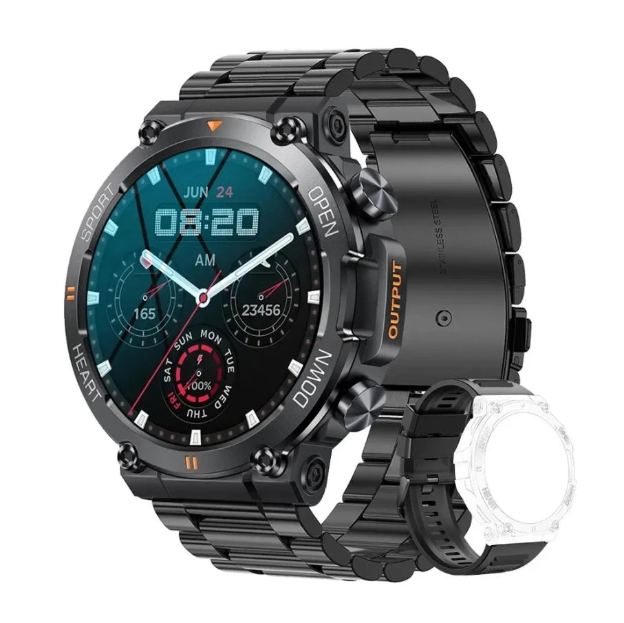 ⌚ K56Pro Smartwatch for Men – Bluetooth Calling, Heart Rate, Blood Oxygen & Sleep Monitor, 1.39" HD Display, 400mAh Long Battery Life