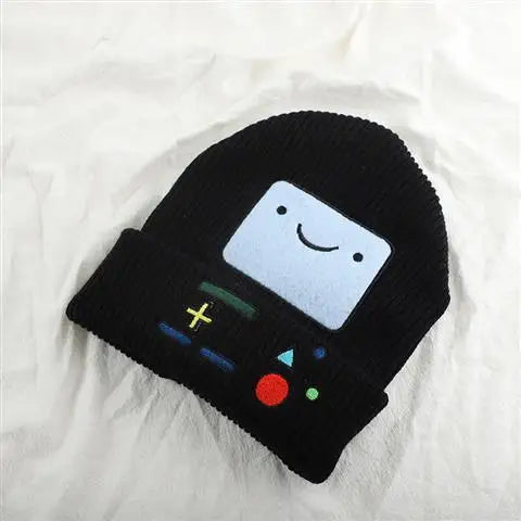 Smiley Knit Beanie – Gamer Style Winter Hat for Tech Lovers & Trendsetters