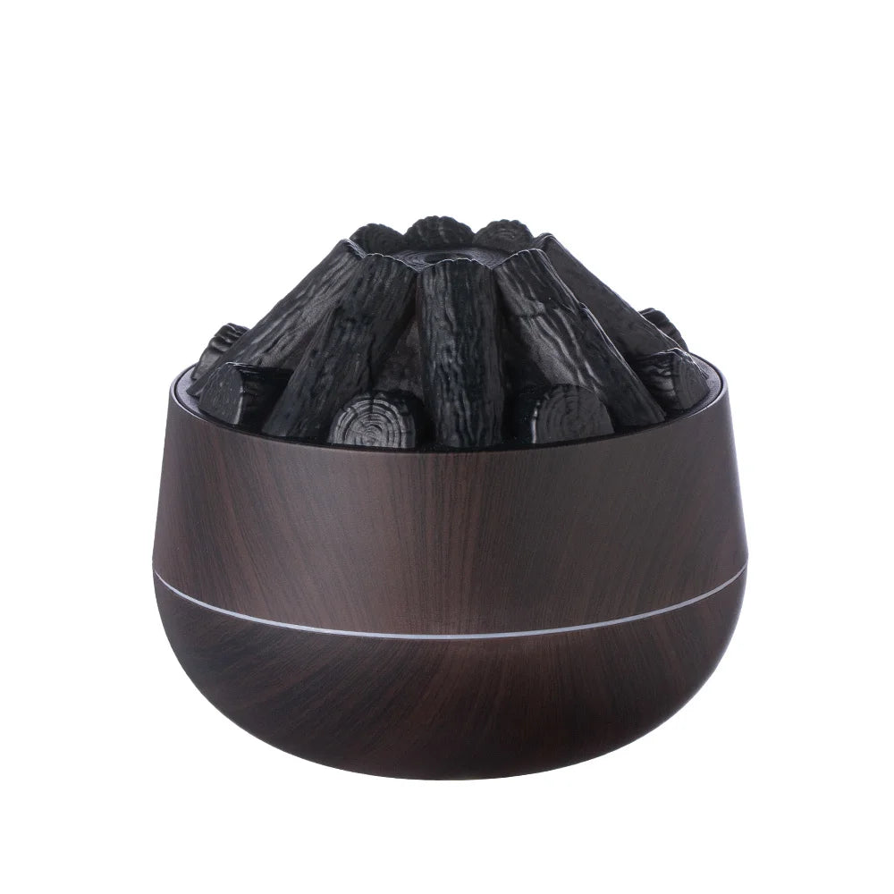 🔥Charcoal Flame Essential Oil Diffuser – 300ml Ultrasonic Humidifier with Simulated Fire, Night Light & Dual Mist Modes | Aromatherapy for Game Rooms, Offices & Bedrooms – Geek Findings