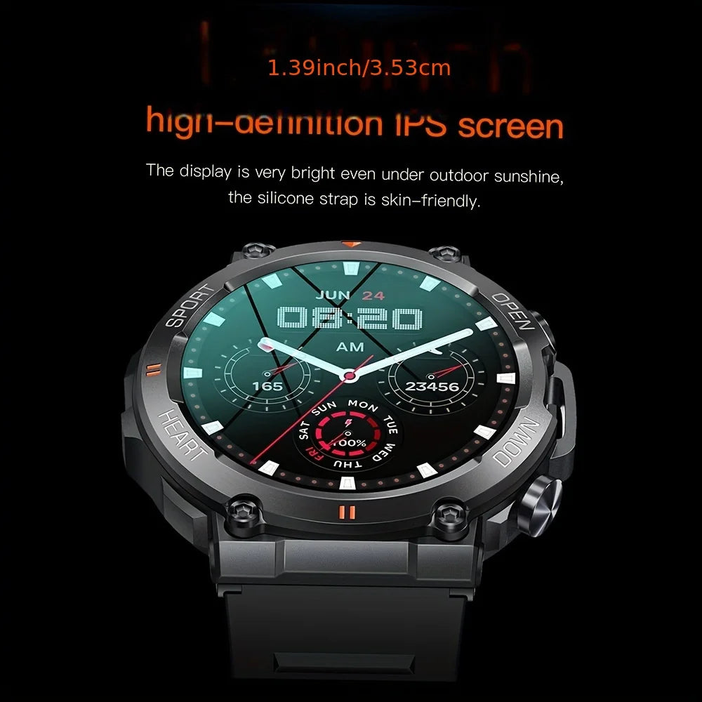 ⌚ K56Pro Smartwatch for Men – Bluetooth Calling, Heart Rate, Blood Oxygen & Sleep Monitor, 1.39" HD Display, 400mAh Long Battery Life