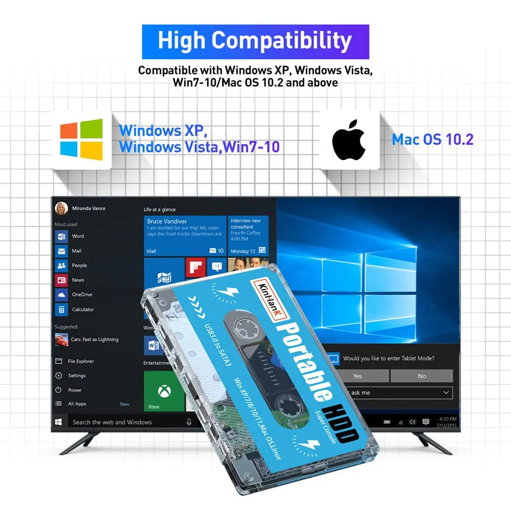KINHANK Super Console 500G Gaming HDD 100000 Video Games 70 Emulators for DC/MAME/SS/NAOMI/PS2/PS1 Plug and Play Batocera OS