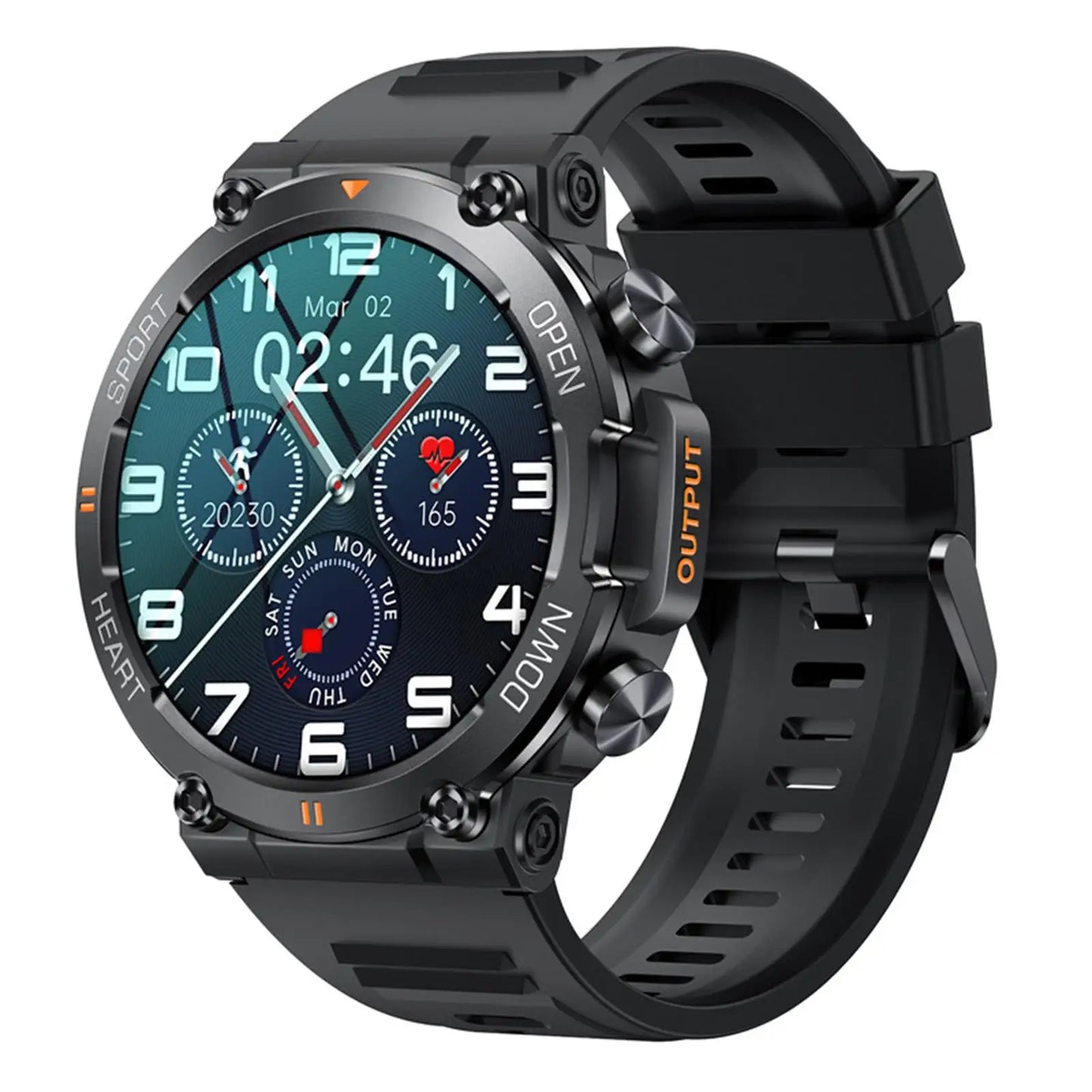 ⌚ K56Pro Smartwatch for Men – Bluetooth Calling, Heart Rate, Blood Oxygen & Sleep Monitor, 1.39" HD Display, 400mAh Long Battery Life