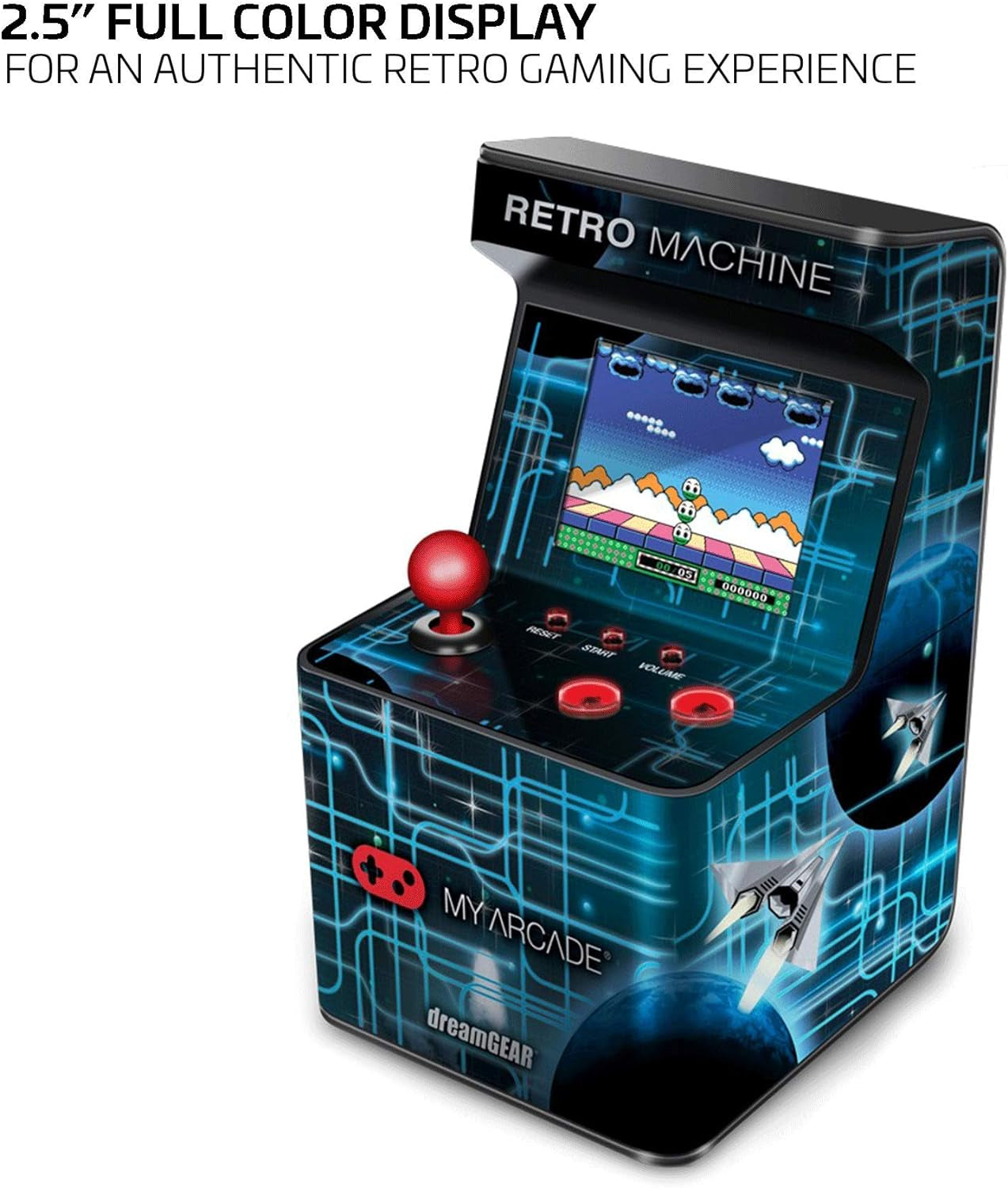 🕹️My Arcade Retro Mini Gaming Machine – 200 Built-In Classic Games | Miniature Arcade Cabinet with Joystick, Color Display, & Speaker – Battery Powered Portable Fun
