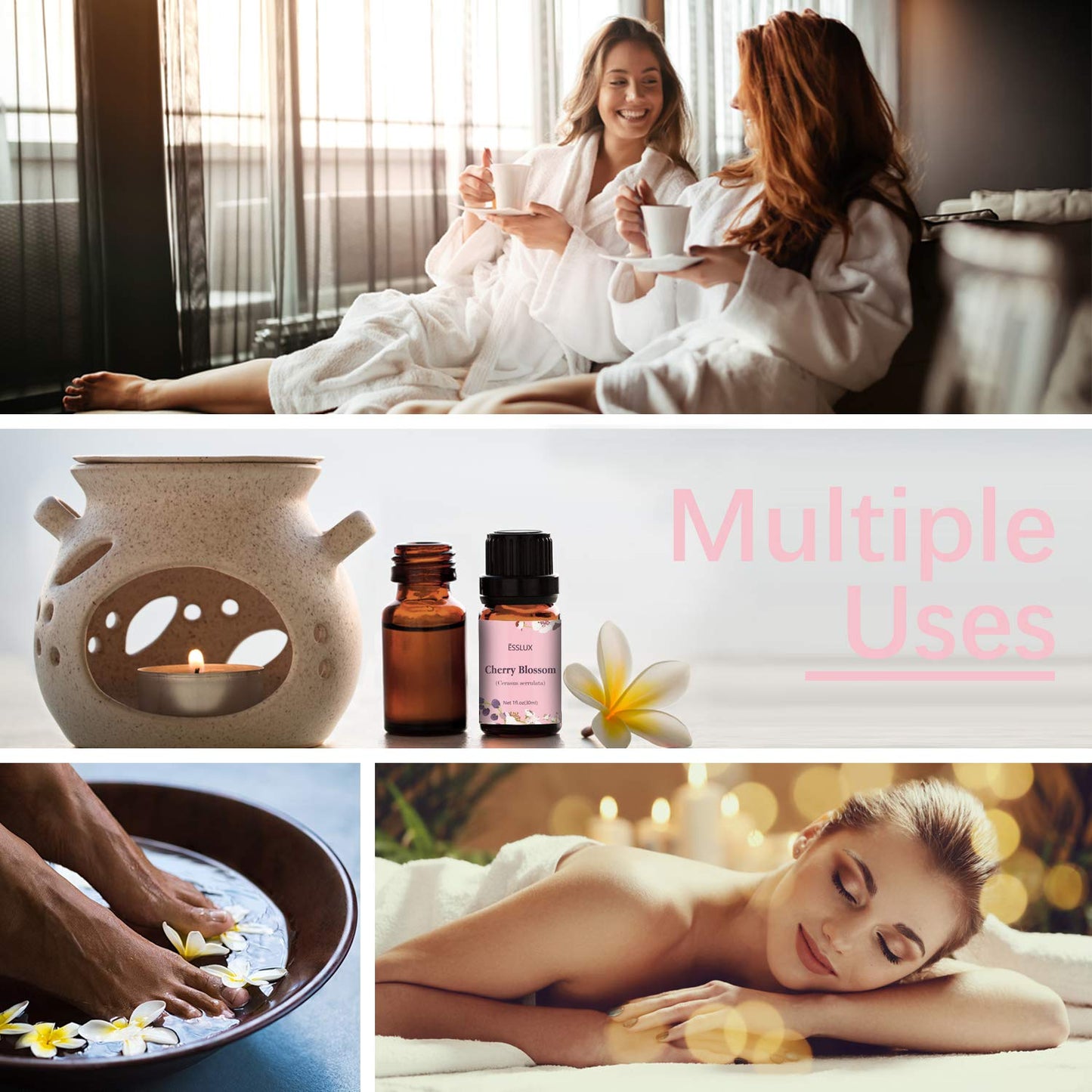🌸Cherry Blossom Essential Oil – 30ml Premium Aromatherapy Oil | Perfect for Diffusers, Massages, Candles & Home Office Relaxation