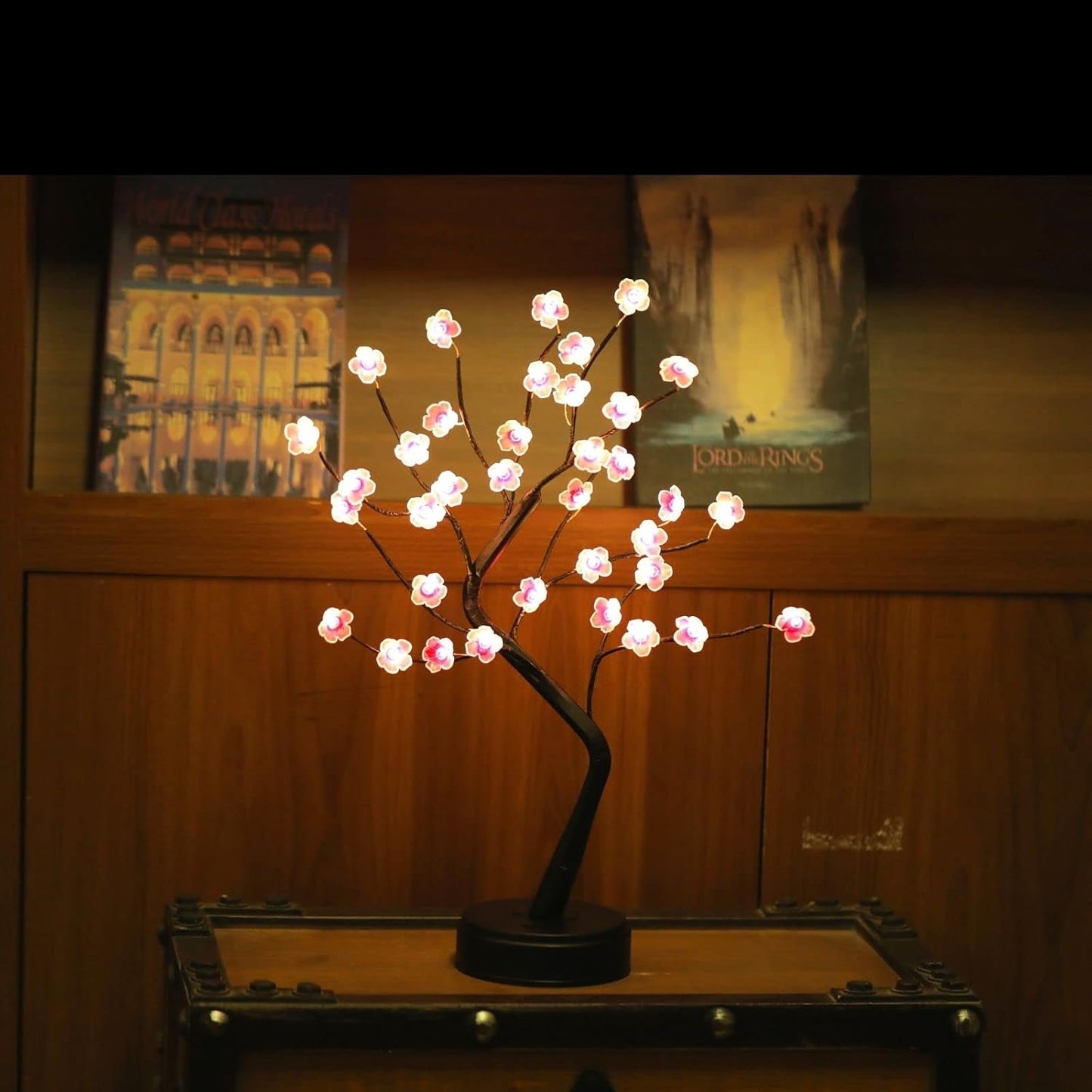 🌸Cherry Blossom Tree Lamp – Aesthetic Japanese Decor for Game Stations & Offices | USB/Battery Powered | Perfect Mood Lighting for Bedrooms & Living Rooms | Geek Findings Exclusive