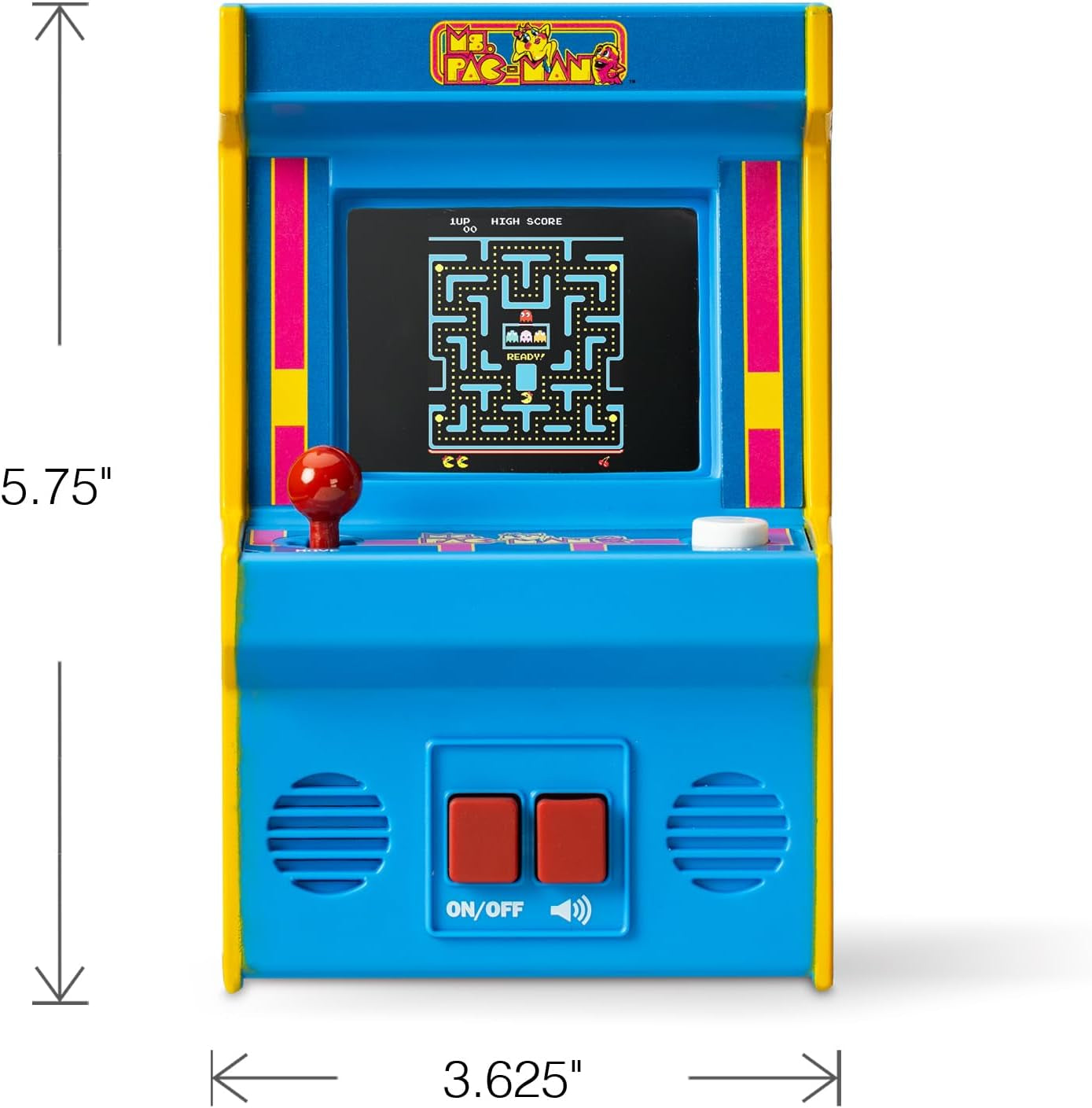 ๐ฎ Ms. Pac-Man Retro Mini Arcade Game โ Classic Handheld Electronic Console with Full Color Screen, Authentic 90s Gameplay | Perfect Gift for Kids & Collectors
