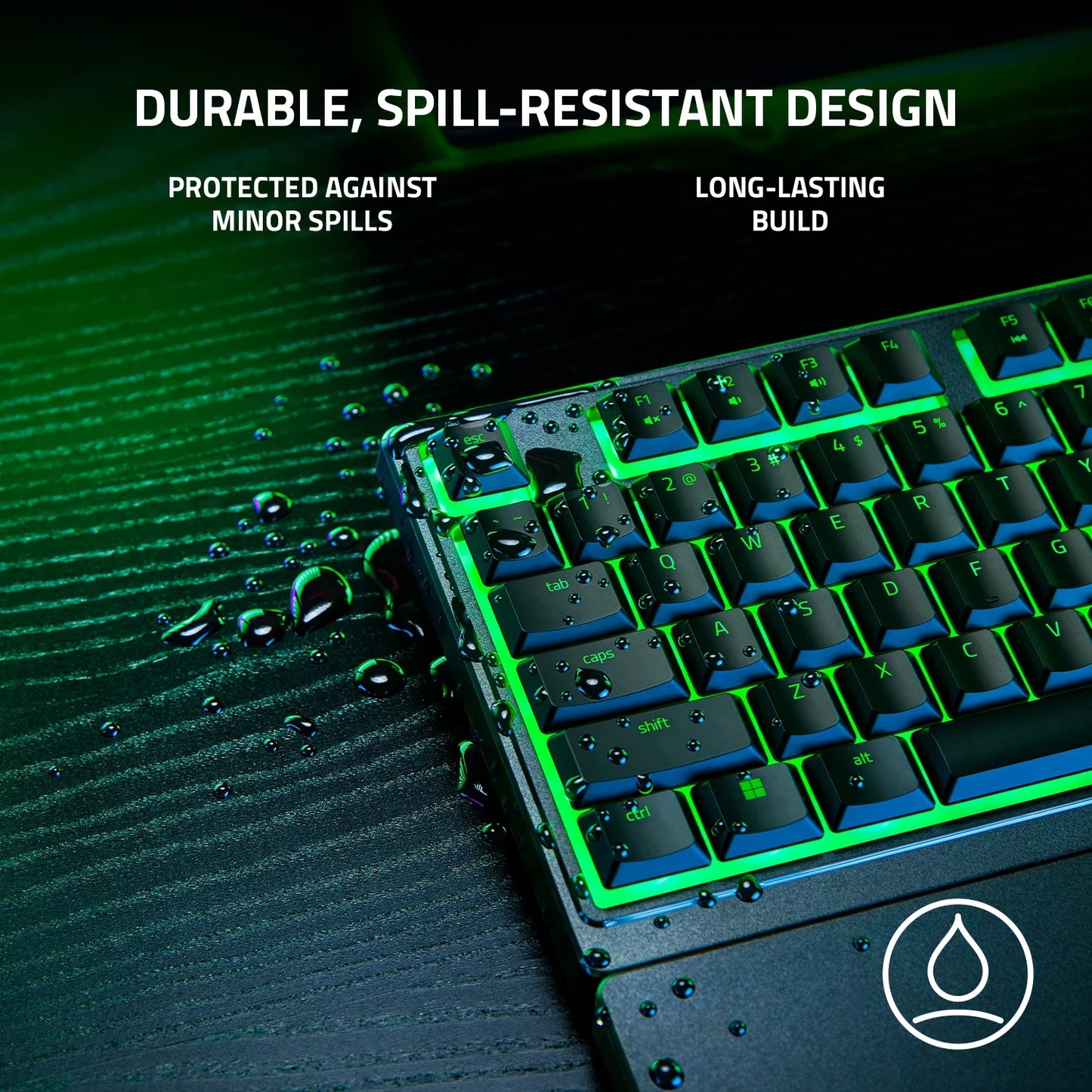 Razer Ornata V3 X Wired Gaming Keyboard โ Slim, Silent, RGB-Backlit with Wrist Rest & Spill-Resistant Design