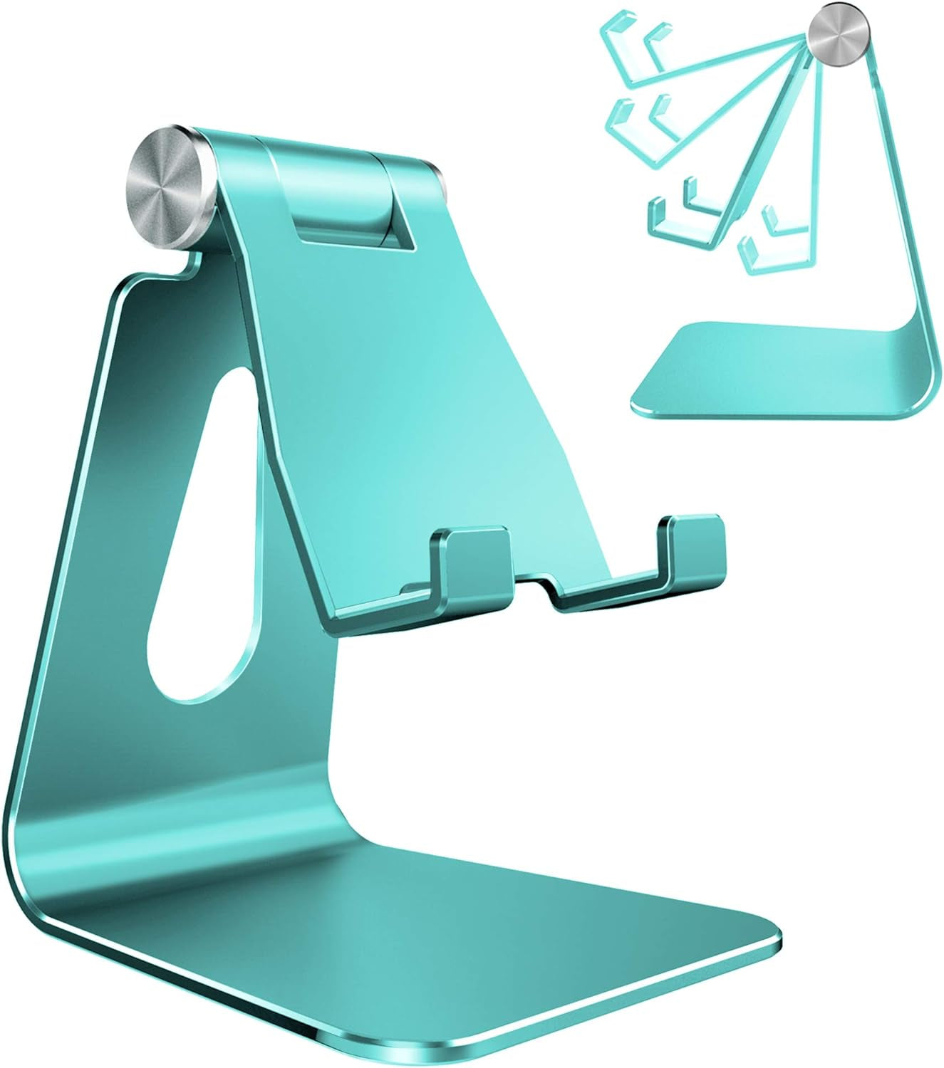 🌸📱Adjustable Aluminum Cell Phone Stand - 270° Multi-Angle Desktop Dock Holder | Compatible with iPhone 16, 15, 14, 13, 12, 11, Plus & More - Rose Gold