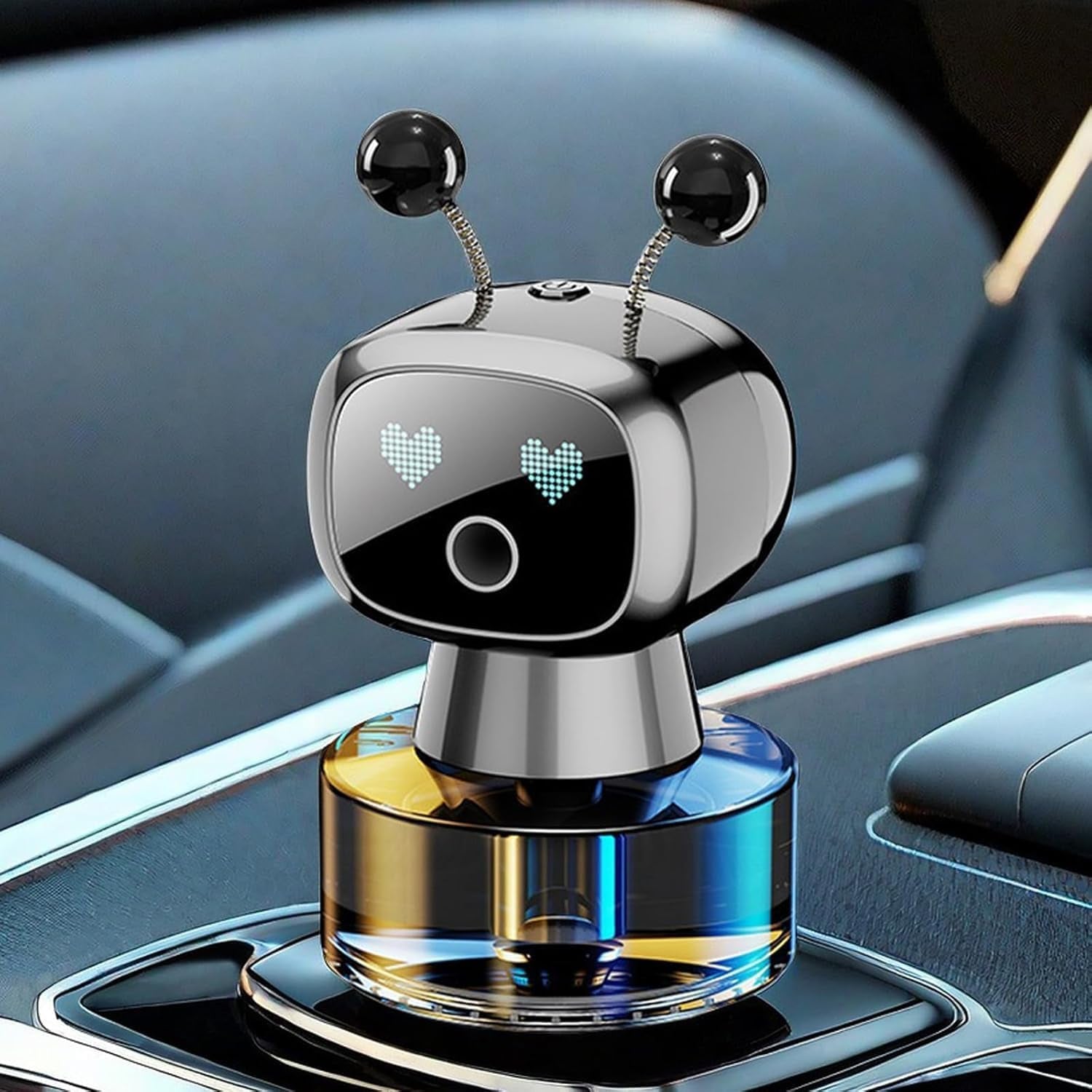 🤖Smart Robot Car Air Freshener – Intelligent Aromatherapy Diffuser with Vibration Sensor | Fine Mist Spray, 4 Modes, Refillable, USB Rechargeable