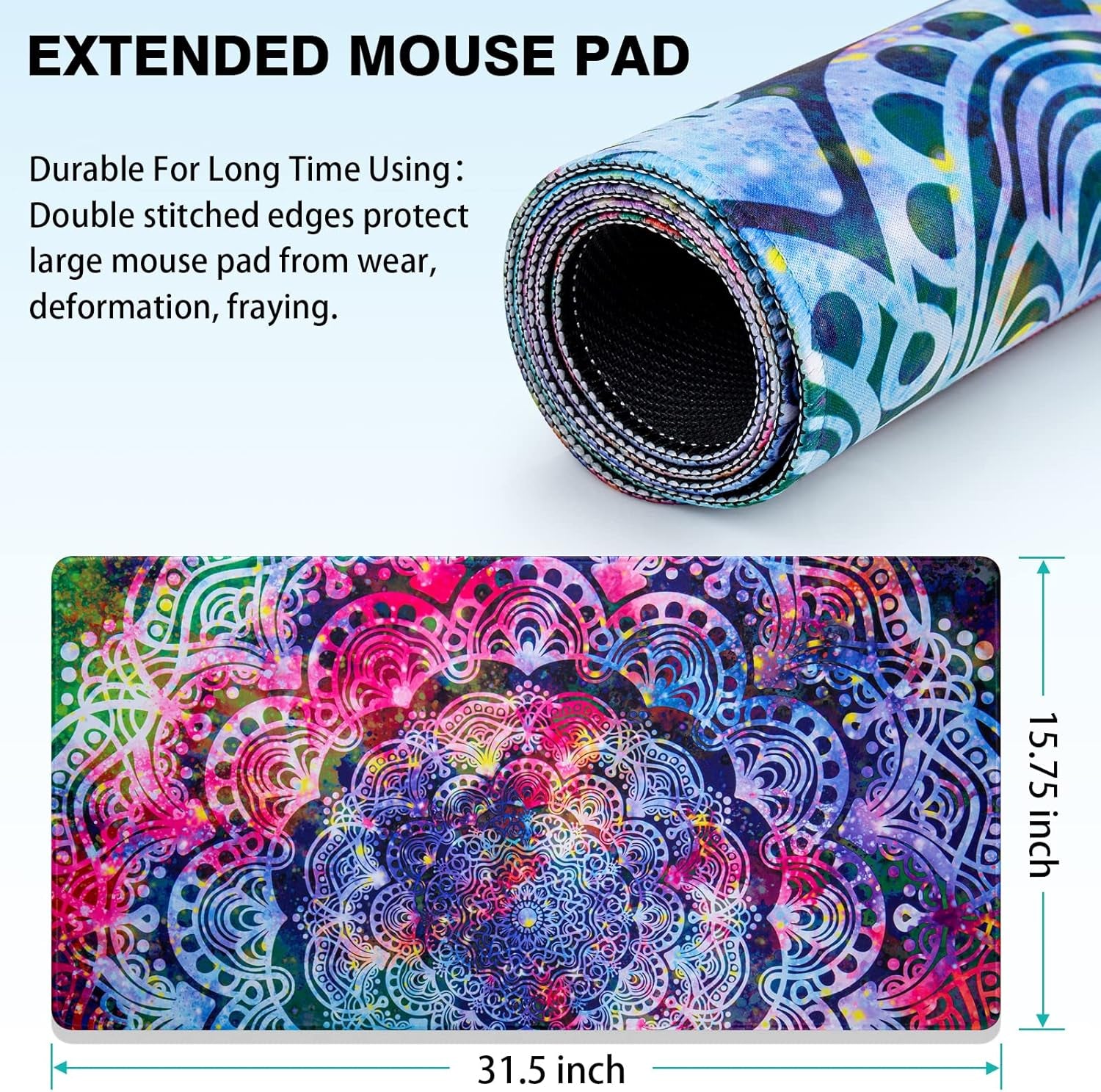 🎮 XXL Gaming Mouse Pad – 31.5" x 15.7" Extended Desk Mat for Work & Play | Smooth Surface, Non-Slip Base, Washable Design