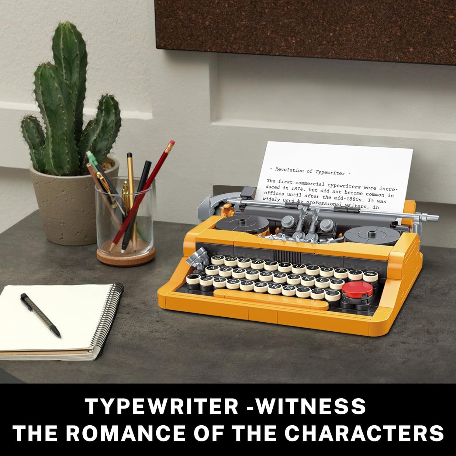 Retro Tech Building Set – Typewriter, Walkman & TV Mini Models (660 Pieces) | Vintage Brick Decor Kit for Adults & Teens, Creative Gift for Collectors, Gamers & Geeks