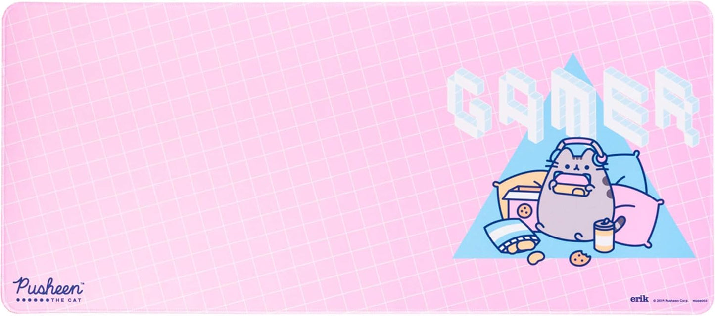 Pusheen Mouse Pad XXL - Desk Pad - 31.5" X 13.78" Non-Slip Rubber Base Mouse Pad, Gaming Mouse Pad, Keyboard Mouse Pad, Kawaii Mouse Pad