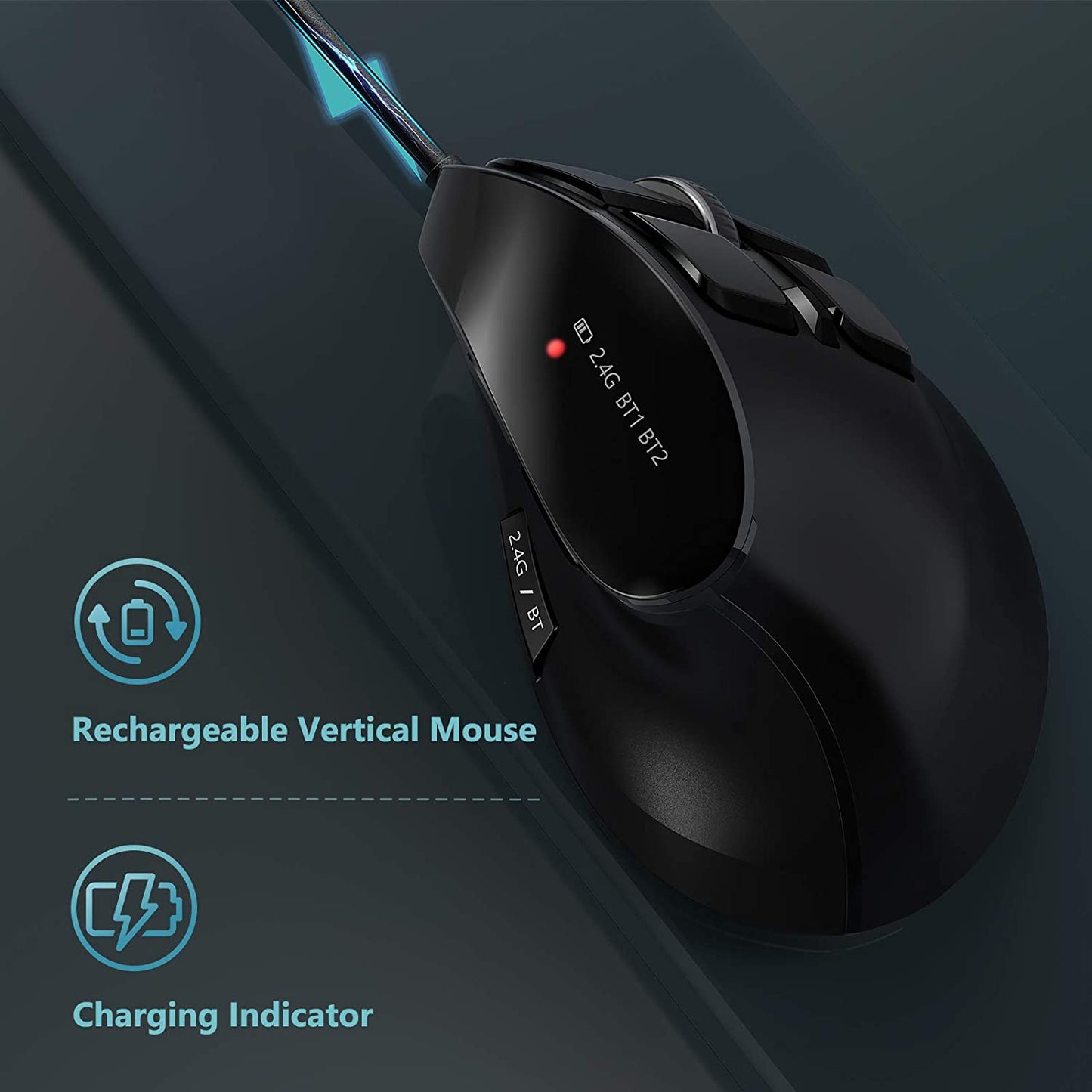 🖱️ The Ultimate 3-in-1 Ergonomic Wireless Mouse – For Work, Play & Everything in Between
