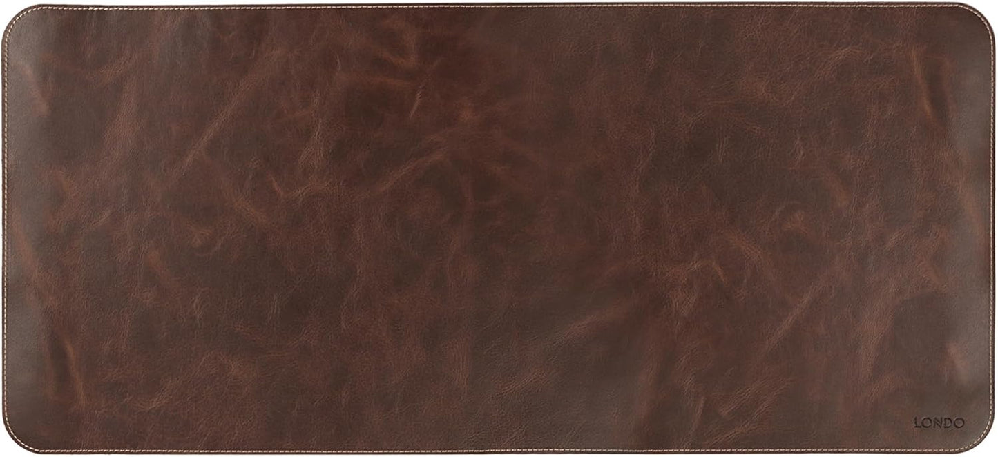 Premium Top Grain Leather Desk Mat – XL Extended Mouse Pad for Gaming & Office | Smooth Writing Surface, Non-Slip Base, Durable & Stylish Workspace Accessory (28.7" x 13.1")