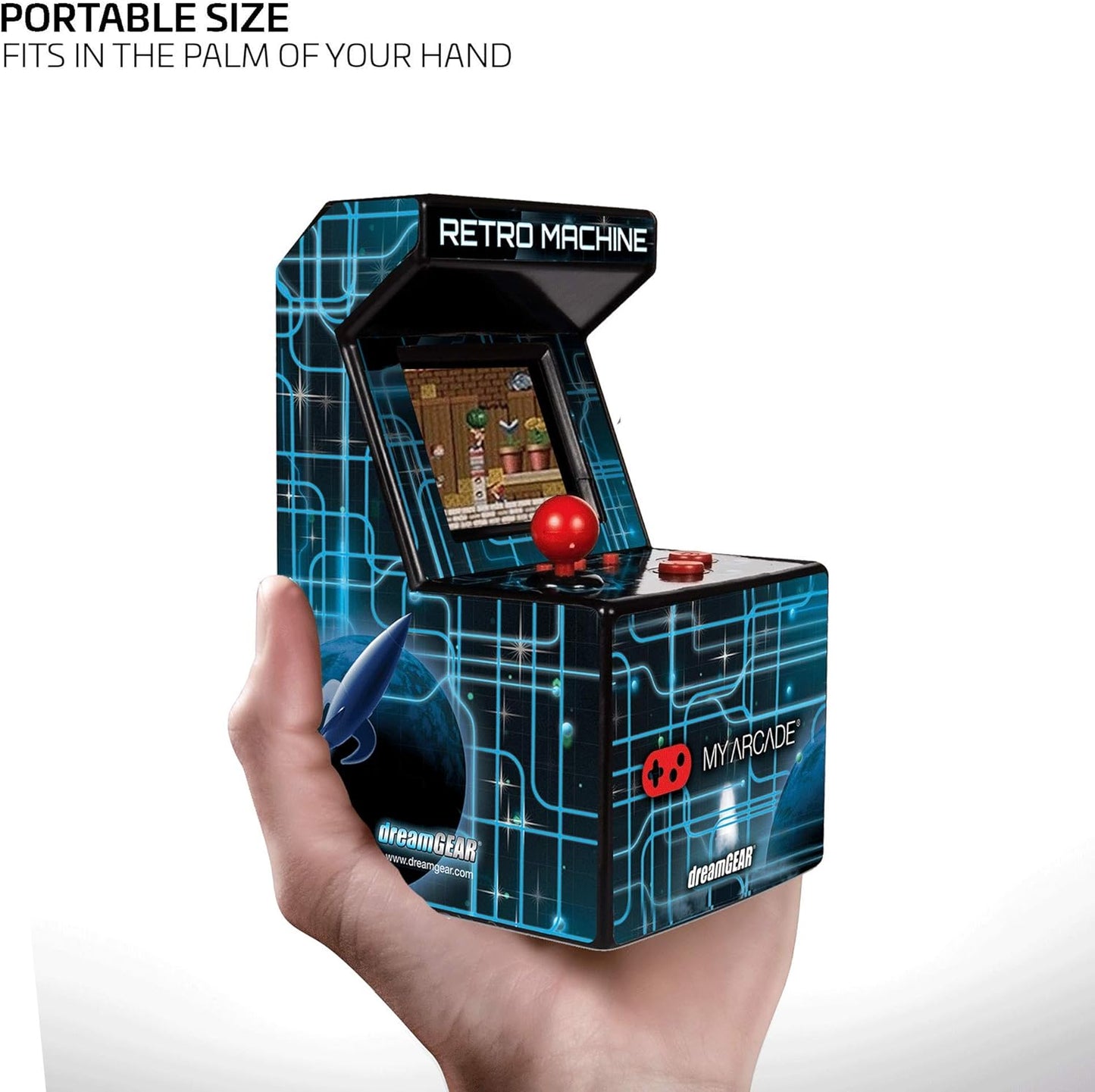 🕹️My Arcade Retro Mini Gaming Machine – 200 Built-In Classic Games | Miniature Arcade Cabinet with Joystick, Color Display, & Speaker – Battery Powered Portable Fun