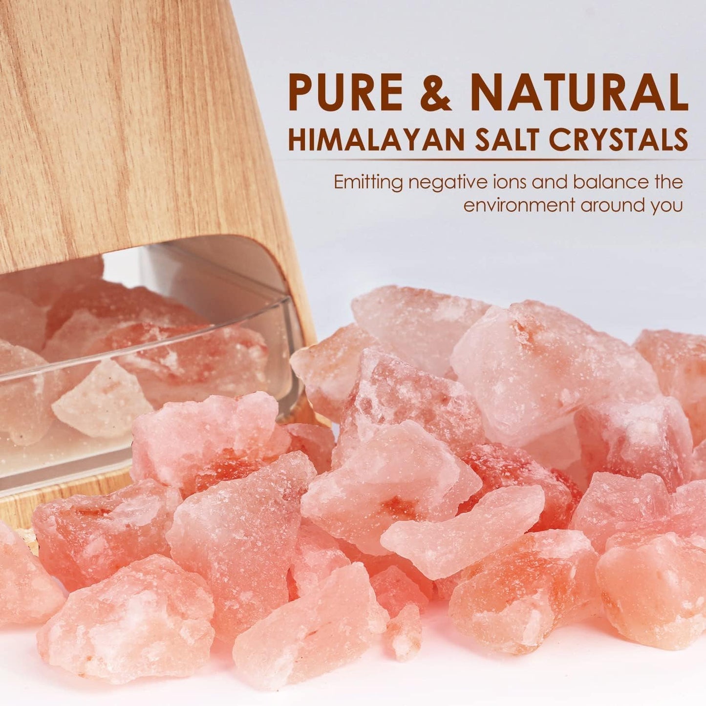๐ 2-in-1 Himalayan Salt Lamp & Essential Oil Diffuser โ 150ML Ultrasonic Cool Mist Humidifier with Flame Effect, Timer & Auto Shut-Off