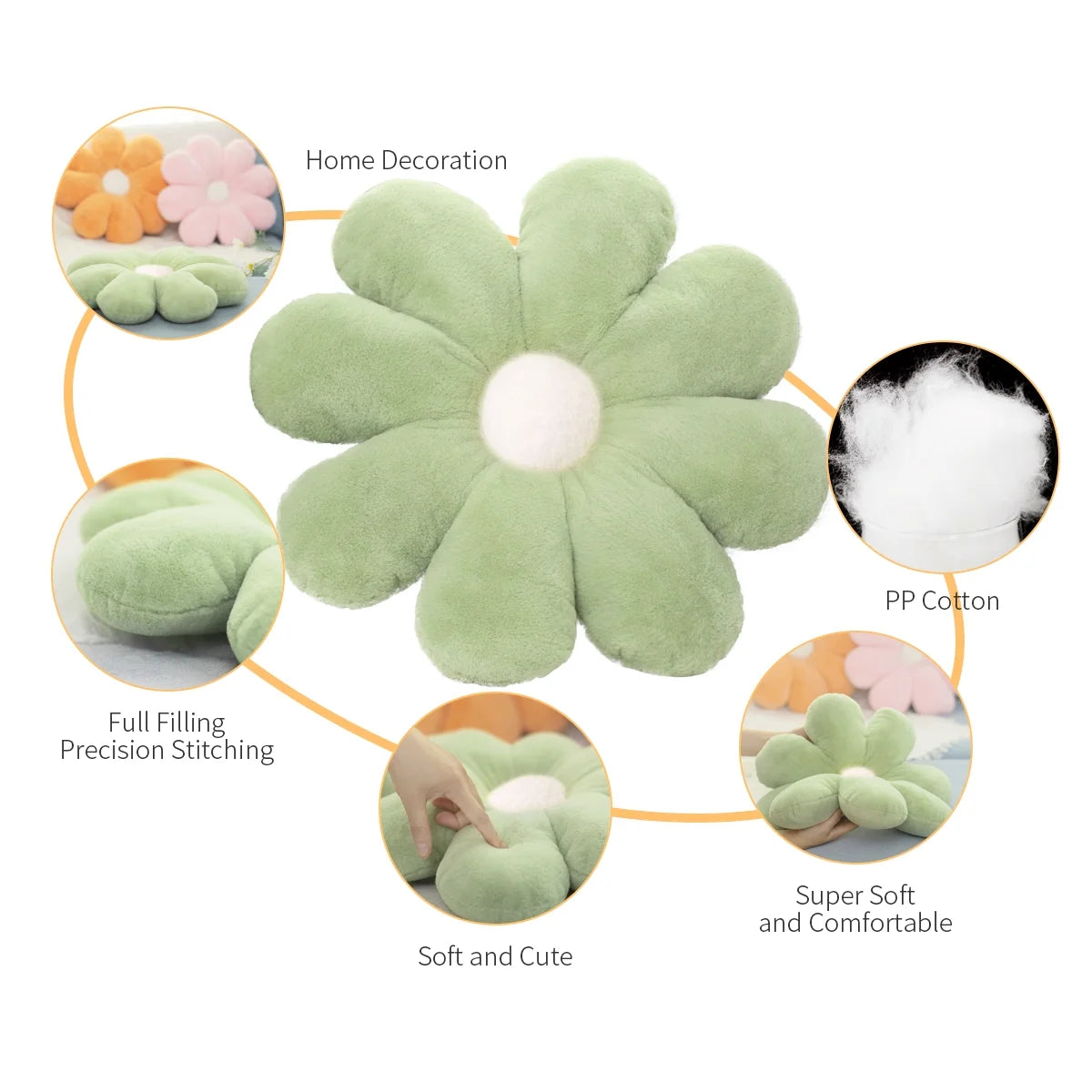 🌸Blossom Bloom: Faux Fur Pink Flower Decorative Pillow – Soft Plush Floor Cushion for Office, Game Room, and Home Decor | Cherry Blossom Collection