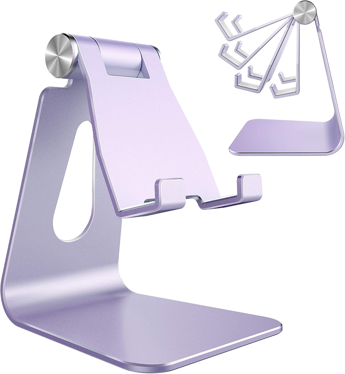 🌸📱Adjustable Aluminum Cell Phone Stand - 270° Multi-Angle Desktop Dock Holder | Compatible with iPhone 16, 15, 14, 13, 12, 11, Plus & More - Rose Gold