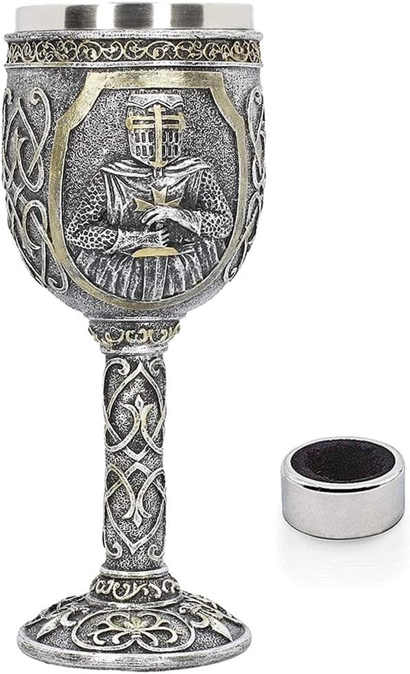 Iron Throne Chalice Goblet – Medieval Swords Cup with Wine Drip Ring | Game of Thrones, D&D, Fantasy Decor & Gift for Geeks