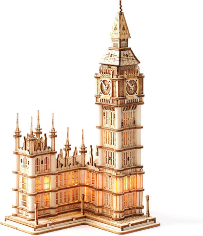 🧩 Big Ben 3D Wooden Puzzle Kit – Iconic London Landmark Model for Adults & Teens (14+) 