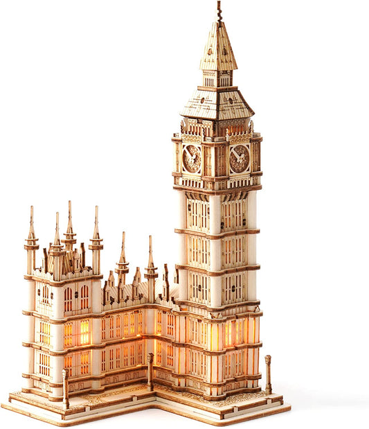 🧩 Big Ben 3D Wooden Puzzle Kit – Iconic London Landmark Model for Adults & Teens (14+) 