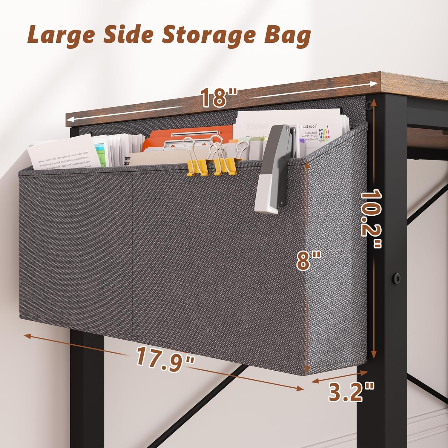 🖥️ PowerCore 48" L-Shaped Gaming Desk – Reversible Rustic Computer Desk with USB & AC Outlets, Storage Shelves & Side Bag | Home Office Setup for Gamers & Creators