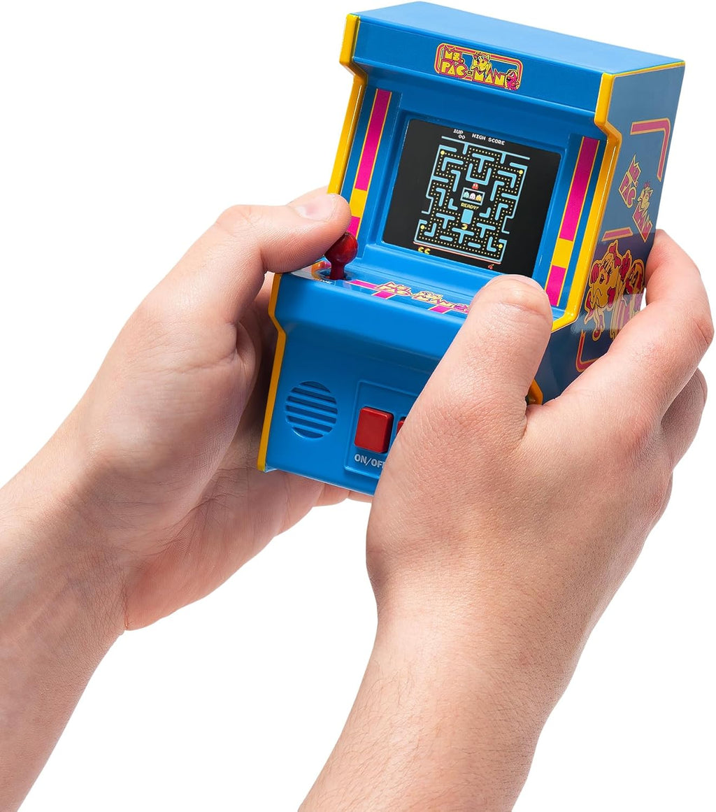 🎮 Ms. Pac-Man Retro Mini Arcade Game – Classic Handheld Electronic Console with Full Color Screen, Authentic 90s Gameplay | Perfect Gift for Kids & Collectors 