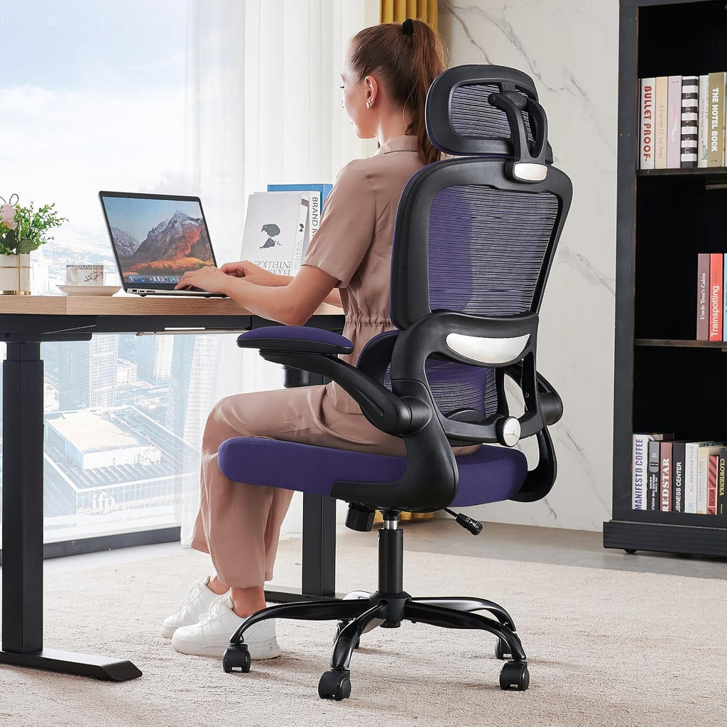 🌸Blossom Comfort: Pink Ergonomic Mesh Office Chair – High-Back Adjustable Desk & Gaming Chair (330 lbs Support) | Cherry Blossom Collection