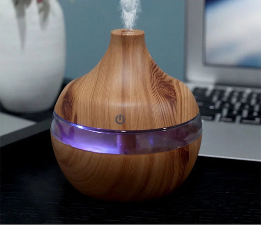 🌿 300ML Cool Mist Essential Oil Diffuser & Humidifier – Ultrasonic Aroma Air Freshener with Auto Shut-Off, 7 LED Colors & Timer 
