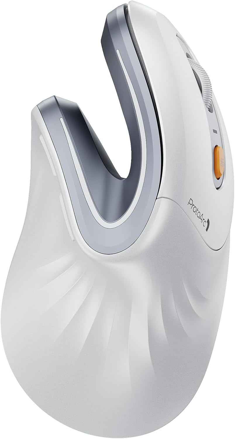 EM11 NL Ergonomic Vertical Mouse – Bluetooth & 2.4G, Rechargeable, 3-Device Multi-Connection, Adjustable DPI, Quiet Click – For Windows, Mac, and Android