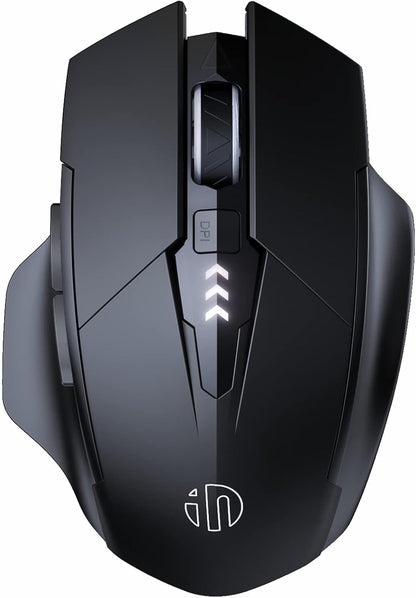 ⚡ Ergonomic Wireless Mouse with Visible Battery Level – 2.4GHz, Rechargeable, 4 DPI Settings 