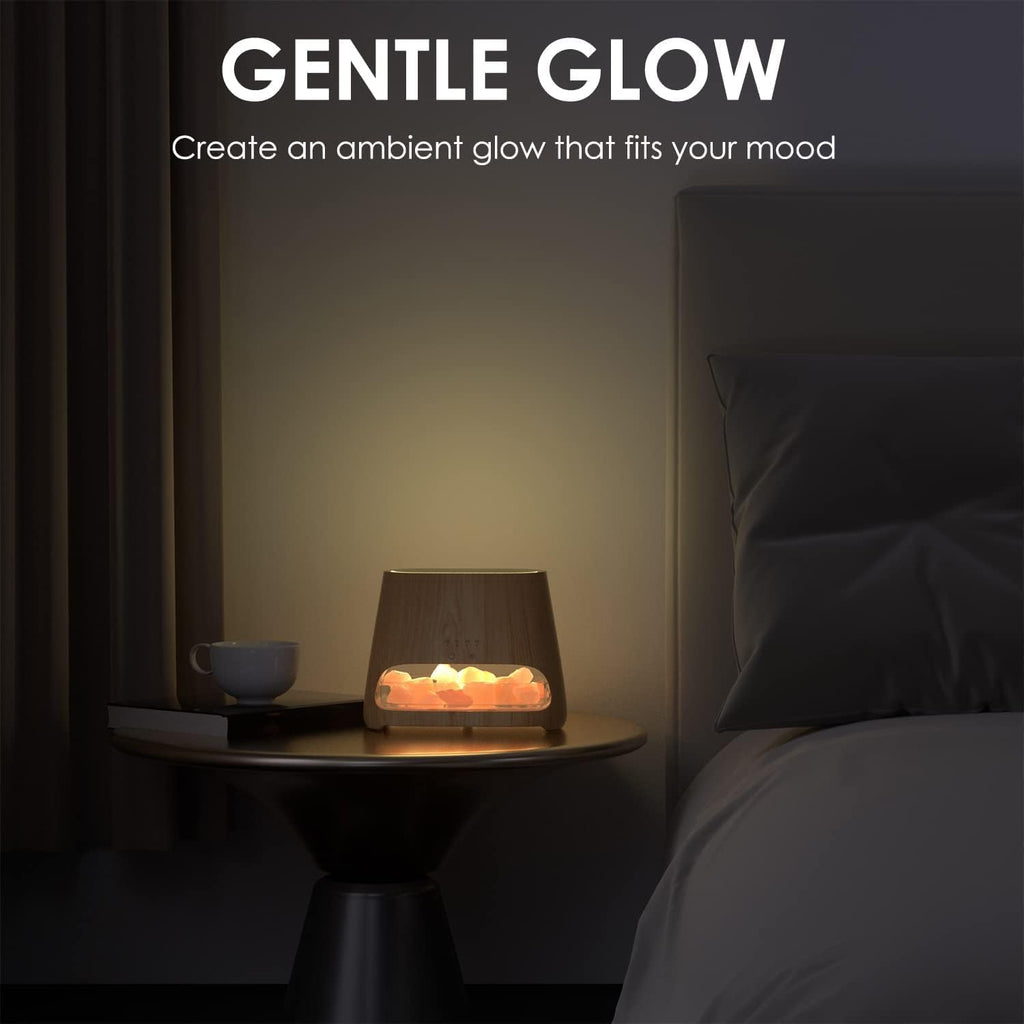 🌋 2-in-1 Himalayan Salt Lamp & Essential Oil Diffuser – 150ML Ultrasonic Cool Mist Humidifier with Flame Effect, Timer & Auto Shut-Off 