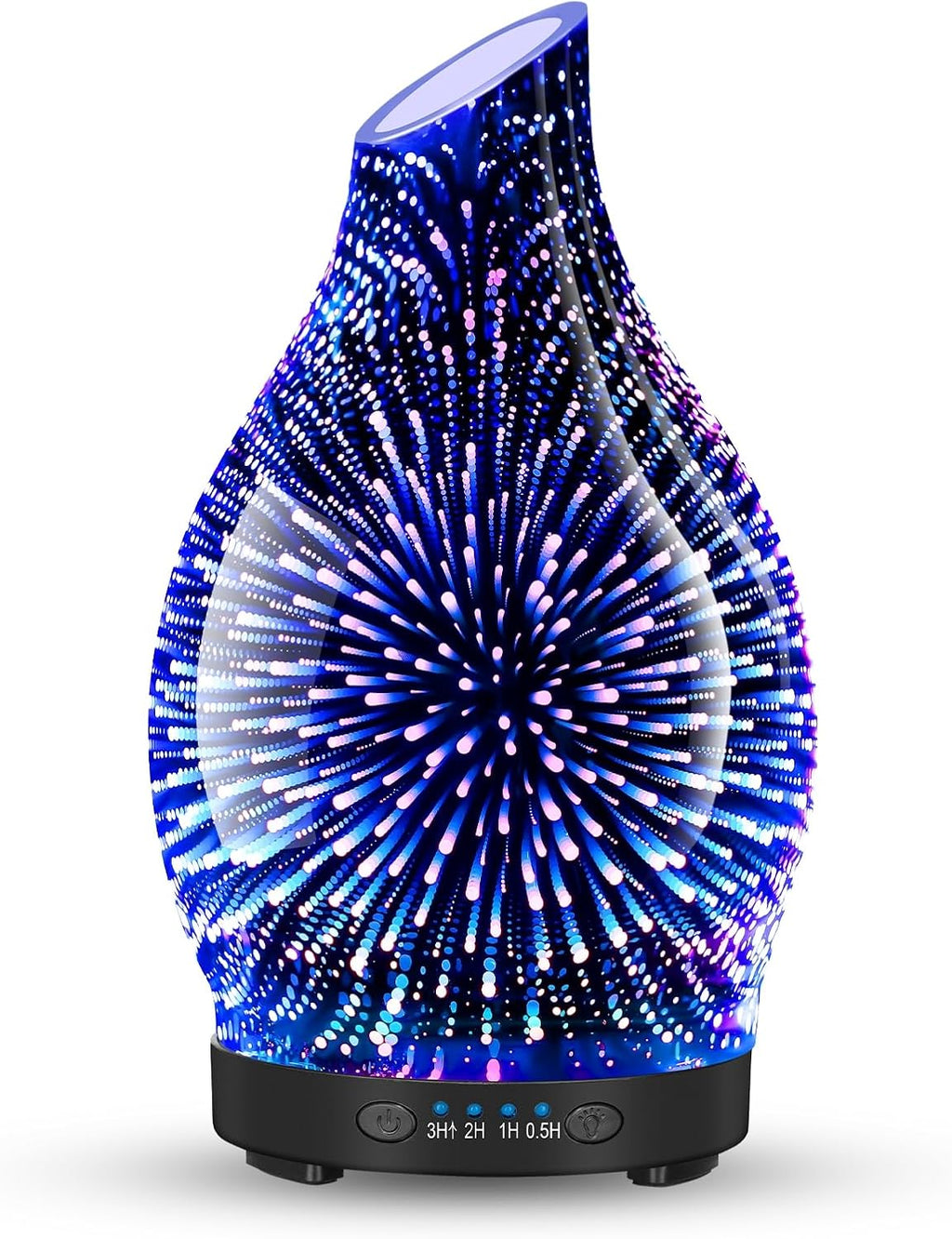🌬️Essential Oil Diffuser – 120ML Glass Aromatherapy Humidifier with LED Lights & Auto Shut-Off