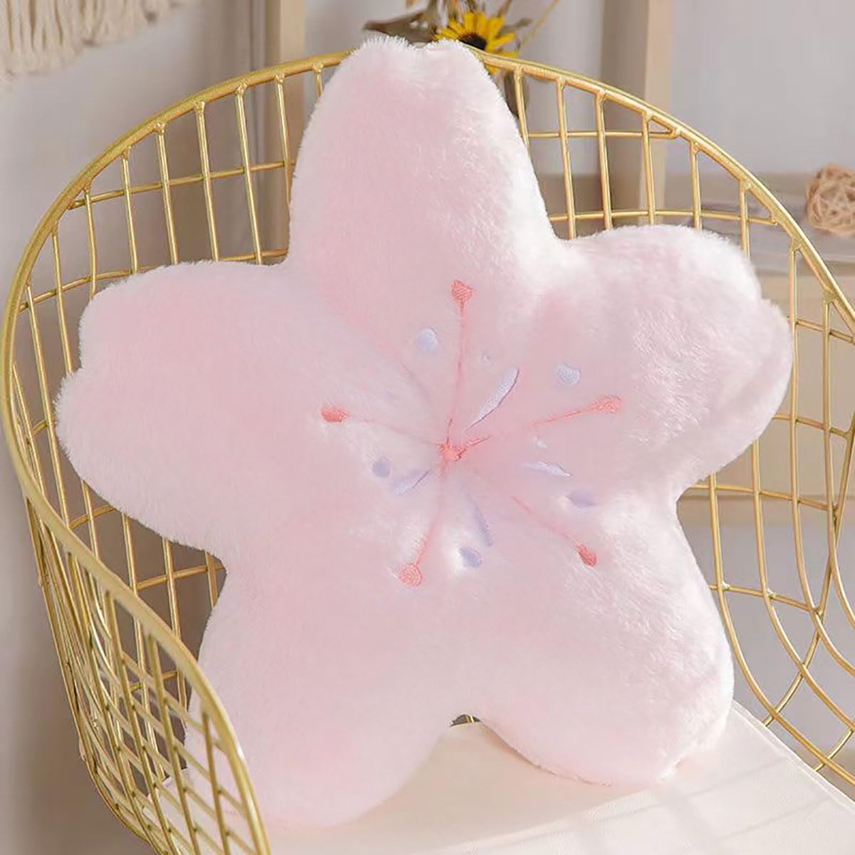 🌸Cherry Blossom Plush Throw Pillow – 15.7" Soft Flower Cushion for Sofa, Chair & Office | Kawaii Seating Pad for Gamers & Home Decor Lovers | Pink Sakura Accent – Geek Findings Exclusive