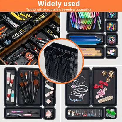 🧰 Modular Desk & Drawer Organizer Tray Set - Tool & Tech Organizer Bins for Home Office, Gaming Desk, Toolboxes & Workspaces