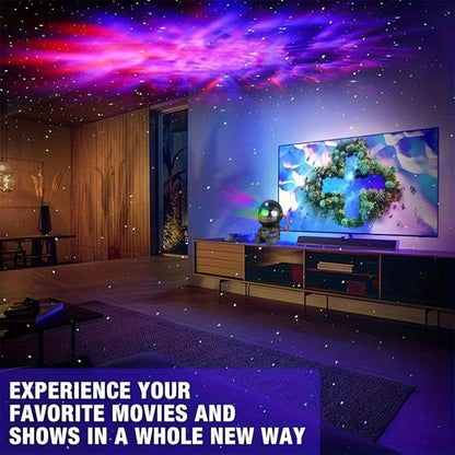 🌌 Astronaut Galaxy Projector – 8-Mode Star Light with Remote | 270° Adjustable Cosmic Nebula Lamp for Gaming Desks, Offices & Home Theaters