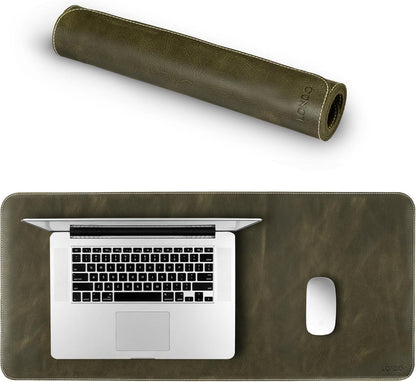 Premium Top Grain Leather Desk Mat – XL Extended Mouse Pad for Gaming & Office | Smooth Writing Surface, Non-Slip Base, Durable & Stylish Workspace Accessory (28.7" x 13.1")