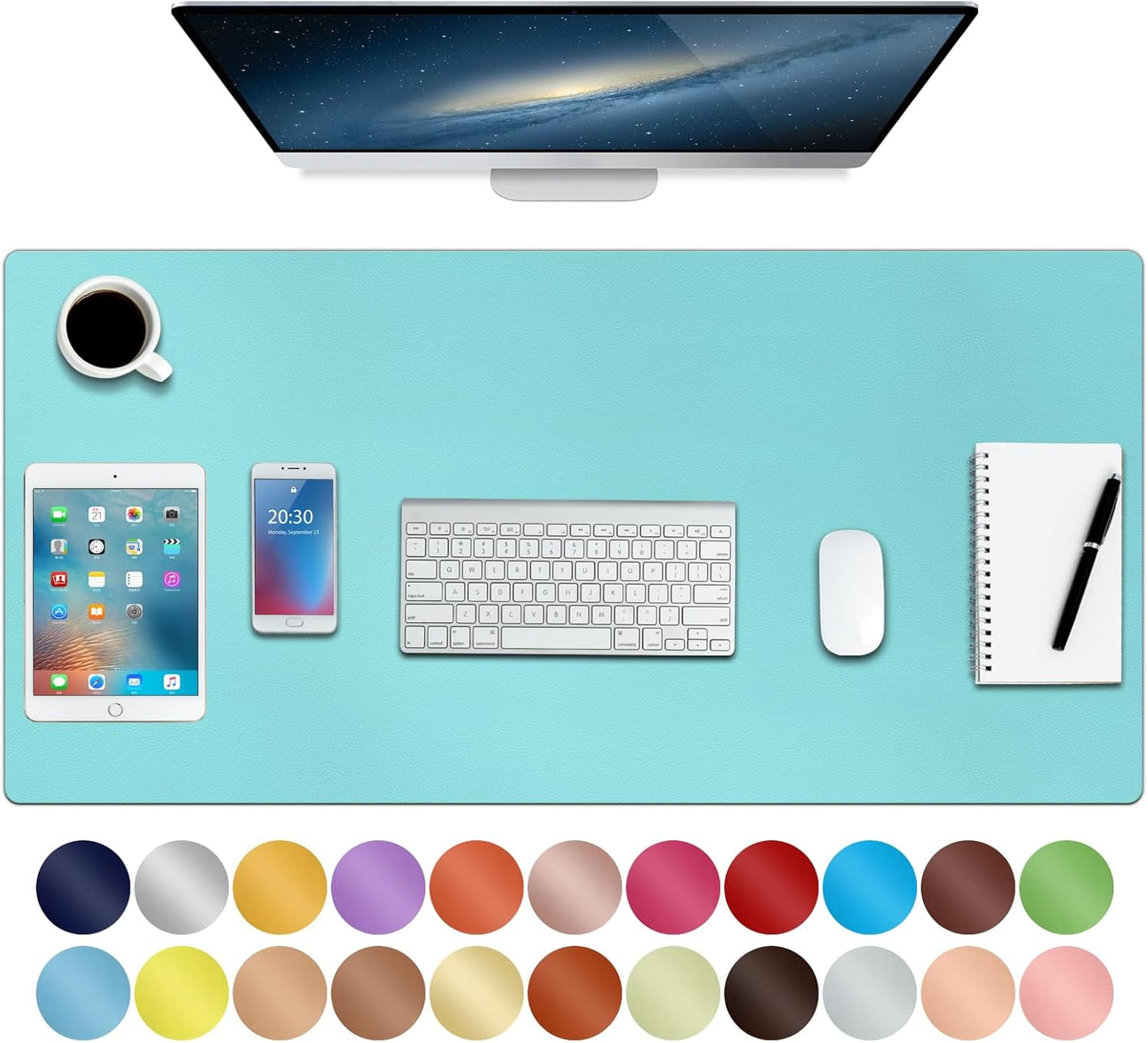🖋️ Premium Leather Desk Pad (30" x 14") – Non-Slip, Waterproof, Multi-Use Desk Mat for Work, Study & Style