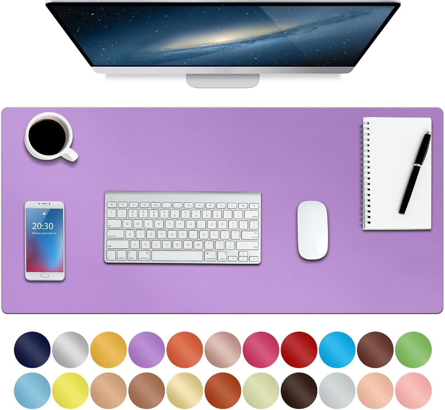 🖋️ Premium Leather Desk Pad (30" x 14") – Non-Slip, Waterproof, Multi-Use Desk Mat for Work, Study & Style