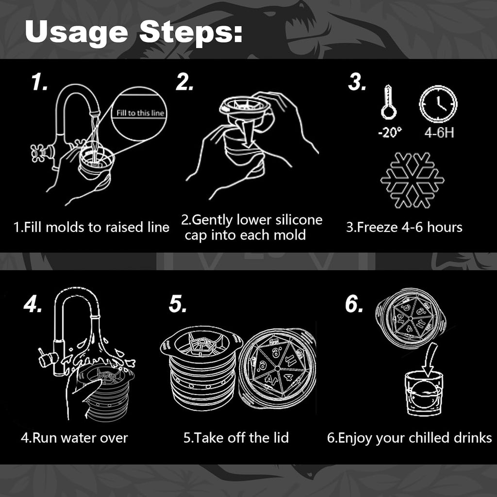 D20 Dice Ice Mold – Large Silicone D&D Ice Cube Tray for Whiskey, Cocktails & Game Night | Geek Findings Exclusive