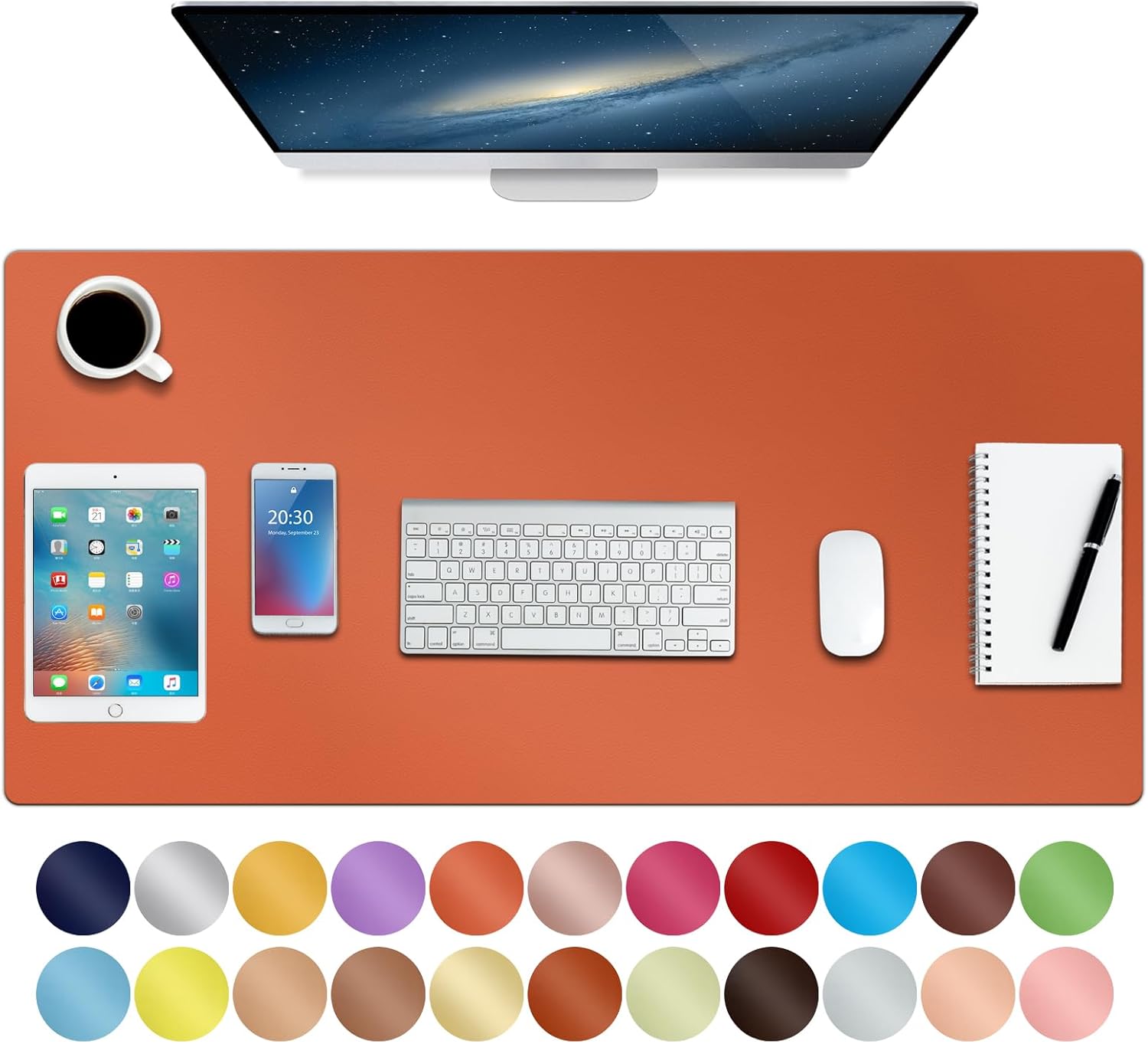 🖋️ Premium Leather Desk Pad (30" x 14") – Non-Slip, Waterproof, Multi-Use Desk Mat for Work, Study & Style