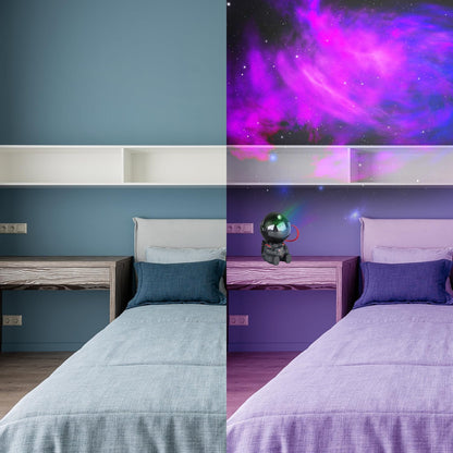 🌌 Astronaut Galaxy Projector – 8-Mode Star Light with Remote | 270° Adjustable Cosmic Nebula Lamp for Gaming Desks, Offices & Home Theaters