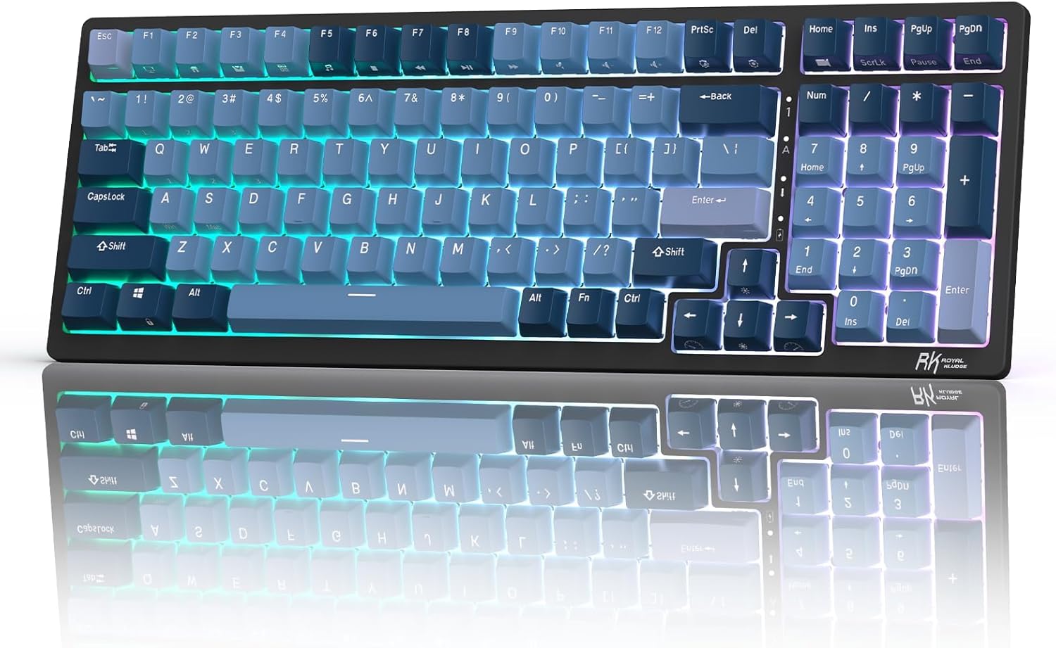 RK98 Wireless Mechanical Keyboard – Triple Mode RGB Backlit, Hot-Swappable, Ultra-Compact with Numpad & Touch Control
