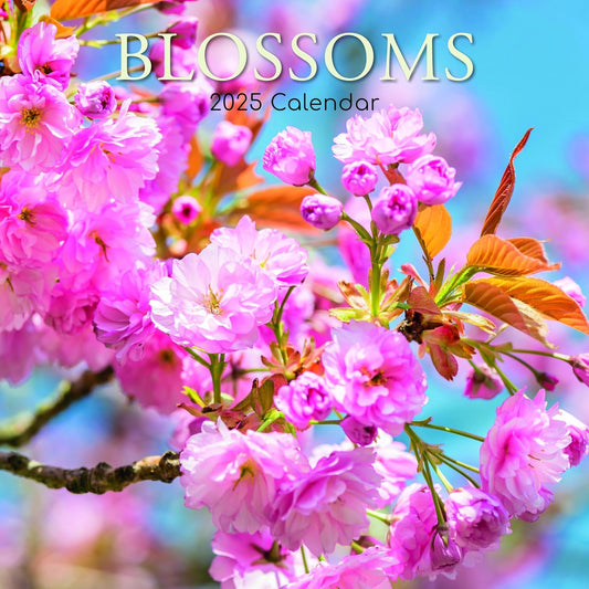 🌸📅2025 Cherry Blossom Wall Calendar – 16-Month Floral Planner with 180 Reminder Stickers | 12"x12" Hanging Calendar for Home, Office, and Game Stations | Geek Findings Cherry Blossom Collection