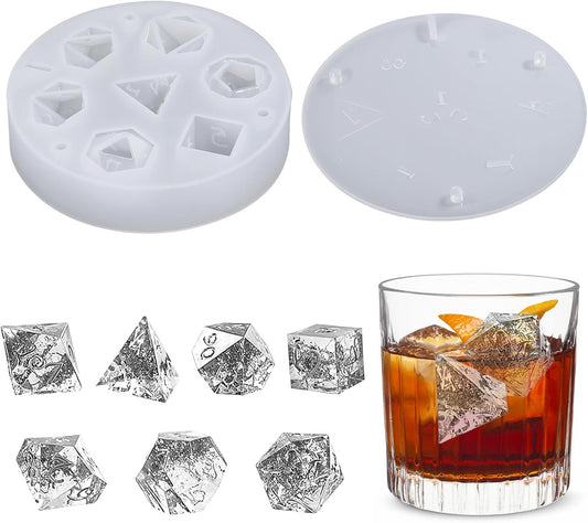 🎲 3D Dice Ice Cube Mold – Silicone DND Ice Tray for Whiskey, Cocktails, & Game Nights | Geeky Gift for Tabletop Fans & Drink Lovers