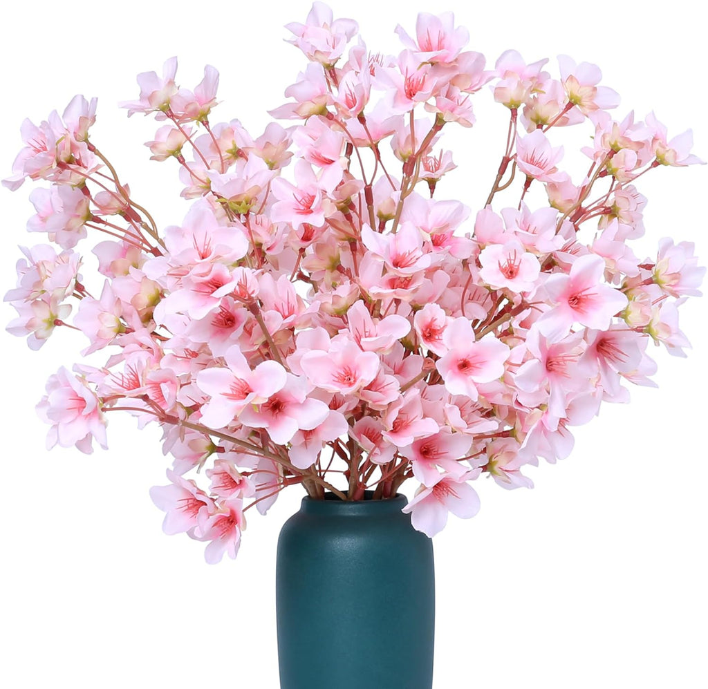 🌸6PCS Artificial Cherry Blossom Branches – 16" Silk Sakura Flowers for Gaming Setups, Offices & Home Decor | Elegant Japanese-Inspired Spring Decoration – Geek Findings