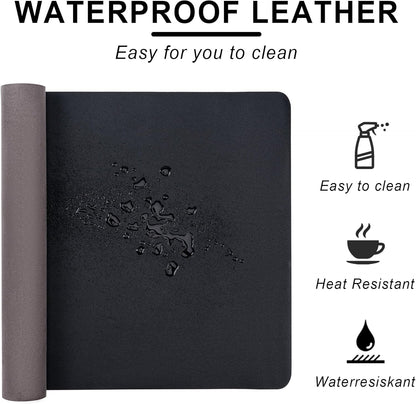 Premium Leather Desk Pad – Non-Slip & Waterproof Mat | Easy-Clean Writing Pad in Multiple Sizes